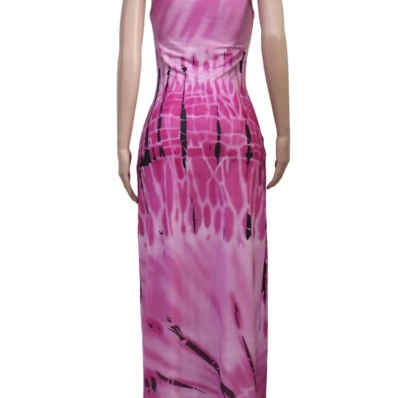 Pink Tie-Dye Maxi Dresses - Picture 4 of 6